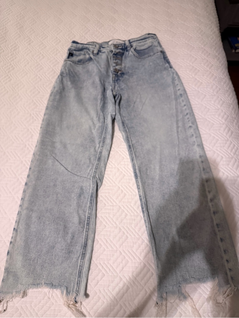 KanCan Light Blue High-Rise Wide Leg Jeans